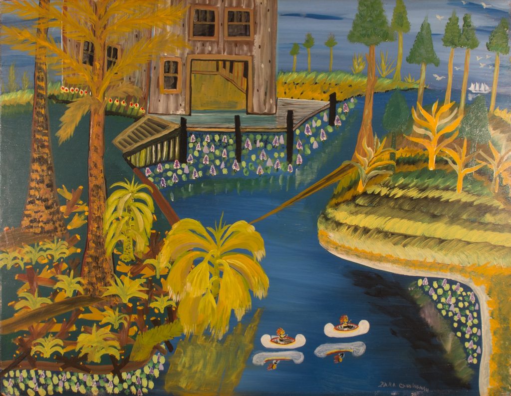 Earl Cunningham, Canal with Water Hyacinth, Cornell Fine Arts Museum, Rollins College