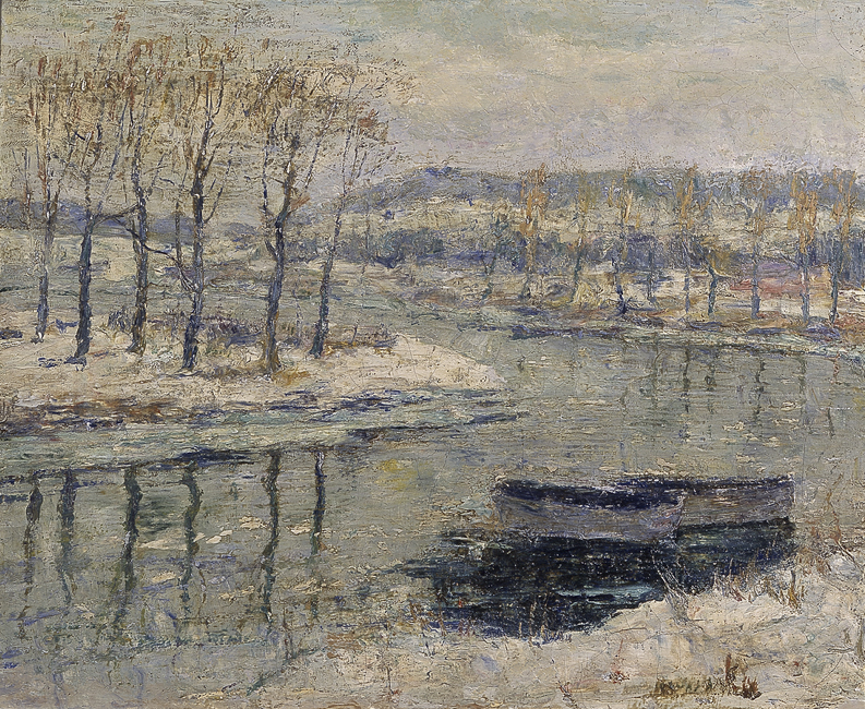 Ernest Lawson, Bend in the River, Cornell Fine Arts Museum 
