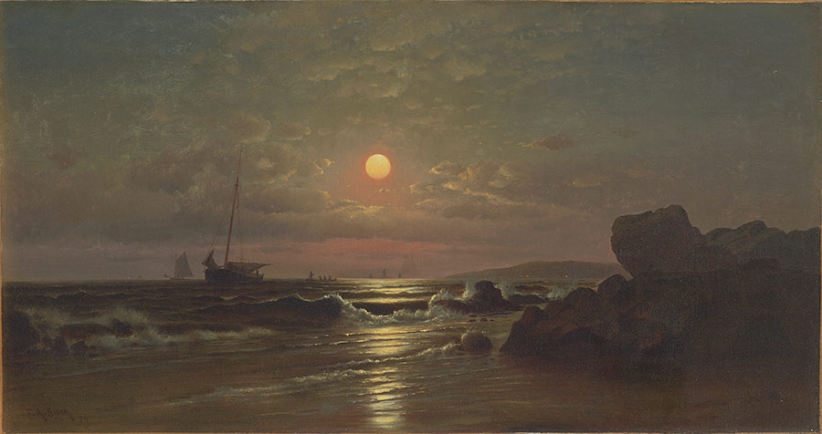 Francis Augustus Silva, Moonrise on the New England Coast, Cornell Fine Arts Museum, Rollins College