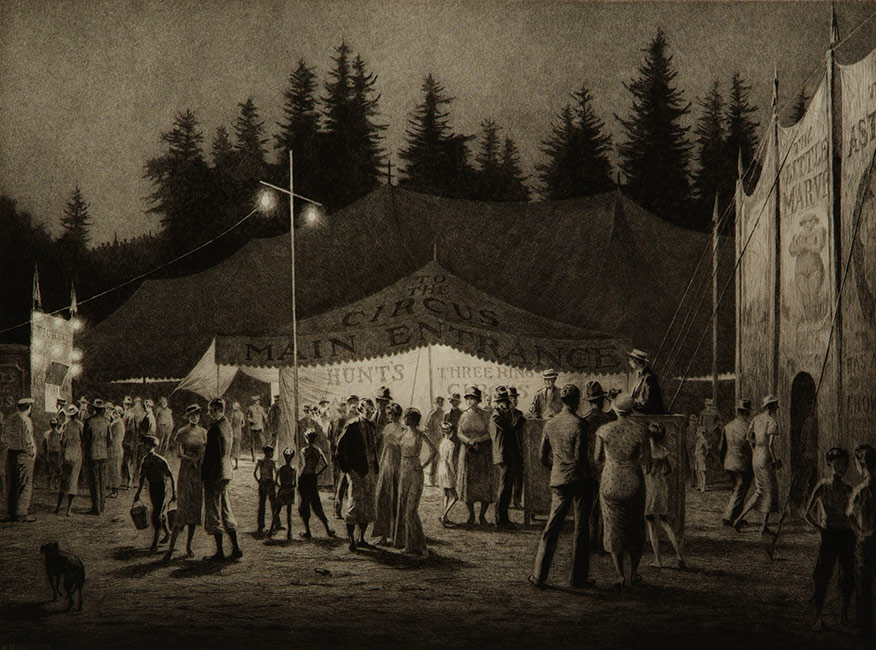 Martin Lewis, Circus Night, Cornell Fine Arts Museum, Rollins College