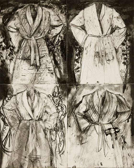 Jim Dine, Blue Wash (Four Robes), Cornell Fine Arts Museum, Rollins College