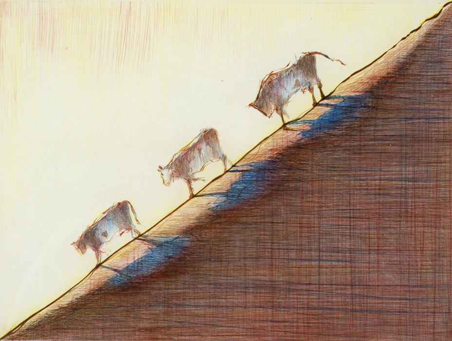 Wayne Thiebaud, Three Cows, Cornell Fine Arts Museum, Rollins College 