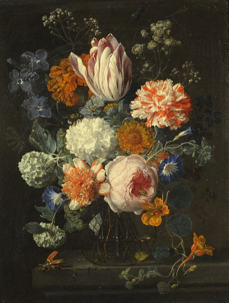 Painting of flowers in a vase