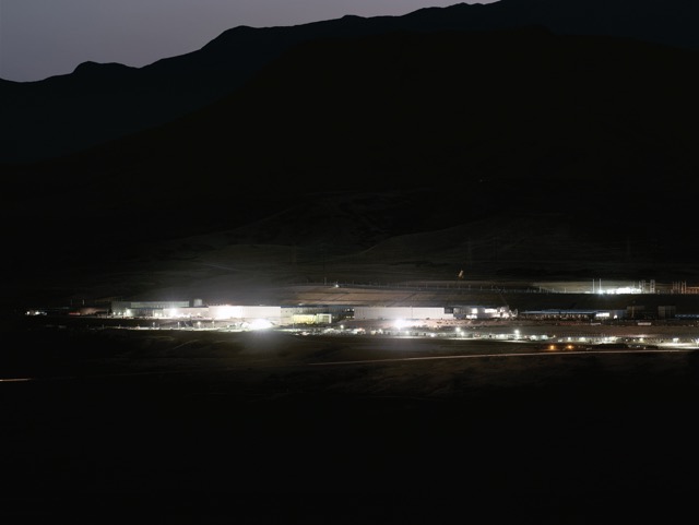 Overhead dark view of National Security Agency Utah Data Center, Bluffdale, UT,
