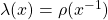 \lambda(x)=\rho(x^{-1})