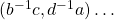 (b^{-1}c,d^{-1}a)\dots