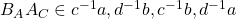 B_AA_C \in {c^{-1}a,d^{-1}b,c^{-1}b,d^{-1}a}