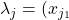 \lambda_j = (x_{j_1}